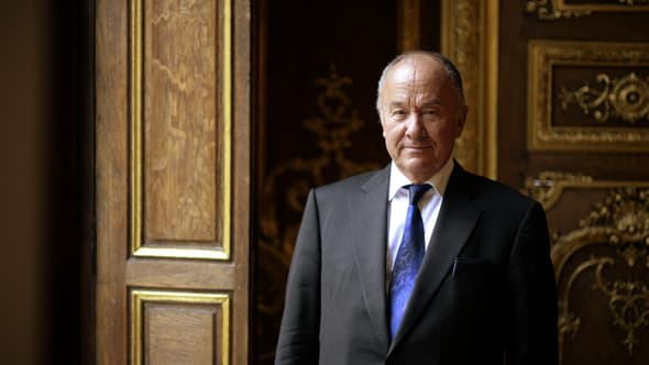 Gérard Lhéritier, président-fondateur de l'Institut des Lettres et des Manuscrits et de la société Aristophil, pose le 2 avril 2014 à Paris. 