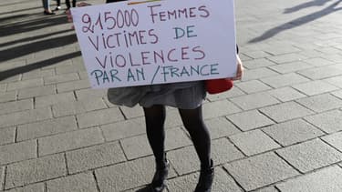 Une manifestante du mouvement #MeToo, à Marseille, le 29 octobre 2017.