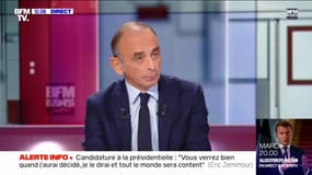 Éric Zemmour affirme qu'il "ne laissera pas tomber" les gens qui souhaitent le voir candidat à la présidentielle