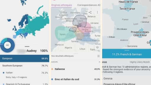 Les origines ethniques d'Audrey sont localisées en Europe, selon ses correspondances ADN.