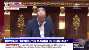 Motion de censure: "Vous vous êtes donc livré mardi à un bel exercice d'enfumage", déclare Manuel Bompard à François Bayrou