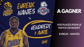 A gagner : vos places basket VIP Evreux vs Nantes