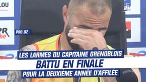 Vannes 16-9 Grenoble : Les larmes et la désillusion du capitaine isérois, de nouveau battu en finale de Pro D2