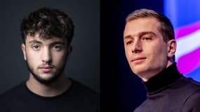 Le youtubeur Inoxtag et le président du RN Jordan Bardella
