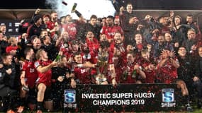 Les Crusaders sacrés champions du Super Rugby aux dépens des Jaguares argentins à Christchurch, le 6 juillet 2019