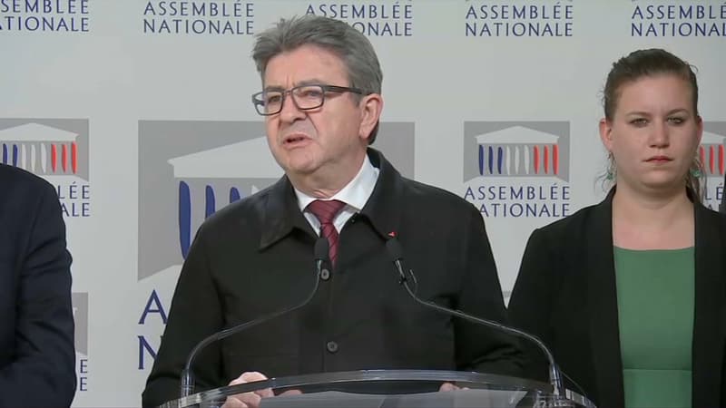 Jean-Luc Mélenchon à l'Assemblée nationale.