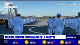 Le porte-hélicoptères Dixmude et la frégate La Fayette ont quitté le port de Toulon ce mercredi matin pour une mission de cinq mois