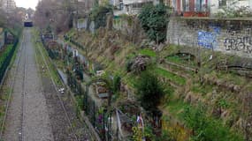 Les jardins du Ruisseau aménagés sur la ligne désaffectée de la petite ceinture