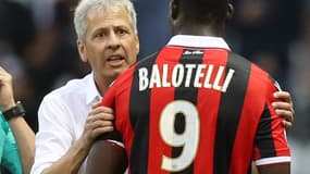Lucien Favre et Mario Balotelli