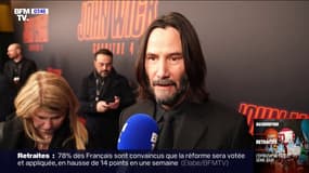 Keanu Reeves de passage à Paris pour l'avant-première de "John Wick 4"