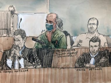 Jean-Marc Reiser lors de son procès à la cour d'assises de Strasbourg le 27 juin 2022 pour le meurtre de Sophie Le Tan.