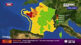 Météo: la Loire-Atlantique, le Morbihan et l’Ille-et-Vilaine toujours en vigilance rouge crues