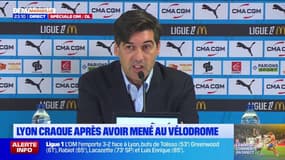Défaite de l'OL face à l'OM: Paulo Fonseca reste "positif" pour l'avenir