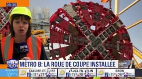 Prolongement du métro B à Lyon: la roue de coupe installée