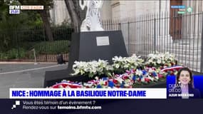 Nice: hommage aux victimes de l'attentat de la basilique Notre-Dame