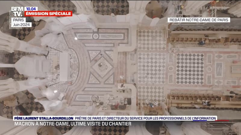 Notre-Dame: les images de l'intérieur de la cathédrale encore en chantier, filmées en juin 2024