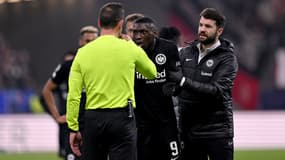 Randal Kolo Muani avec l'Eintracht Francfort, le 21 février 2023