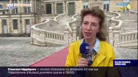 Seine-et-Marne: l'escalier en fer à cheval du château de Fontainebleau restauré