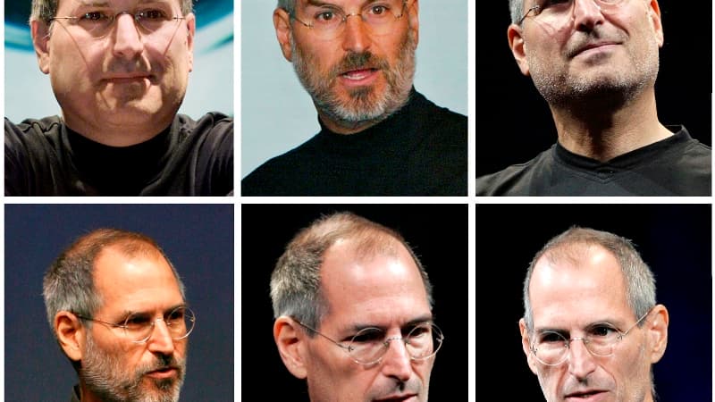 Au fil des années, la santé de Steve Jobs, malade d'un cancer du pancréas, s'était dégradée. Ici de 2000 à 2009.