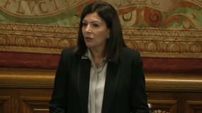 Anne Hidalgo à l'ouverture du Conseil de Paris ce mardi.