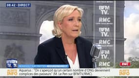 Marine Le Pen face à Jean-Jacques Bourdin en direct