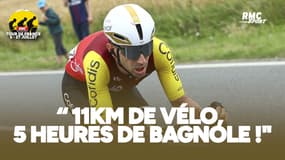 Tour de France (E14) : "Hier, on a fait 11km de vélo, 5 heures de bagnole", Thomas souffre des transferts