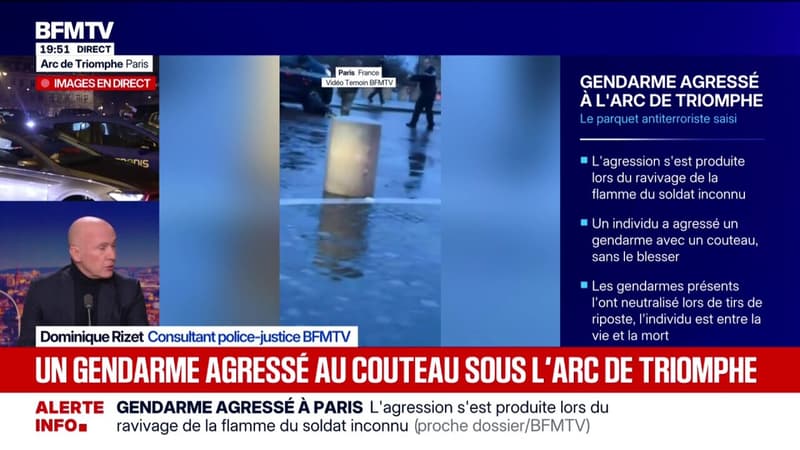 Connu des services de police, sous contrôle judiciaire… Ce que l'on sait du profil de l'agresseur d'un gendarme à l'Arc de Triomphe