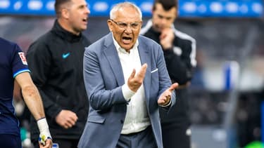 Felix Magath avec le Herta Berlin, le 24 avril 2022