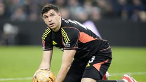 Emiliano "Dibu" Martinez lors du match Aston Villa-Tottenham (2-1, Coupe d'Angleterre), le 9 février 2025