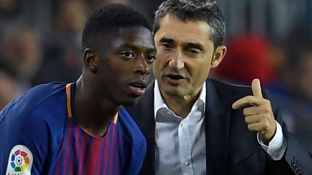 Ousmane Dembélé et Ernesto Valverde