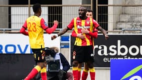 Seko Fofana lors de la victoire Lens à Strasbourg