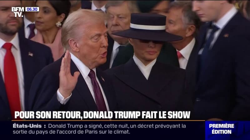 Serment au Capitole, premiers décrets... Retour en images sur le show offert par Donald Trump pour sa cérémonie d'investiture