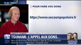 Tsunami en Indonésie: "Le Secours Populaire a débloqué 50000 euros" déclare Henriette Steinberg, secrétaire générale de l'association