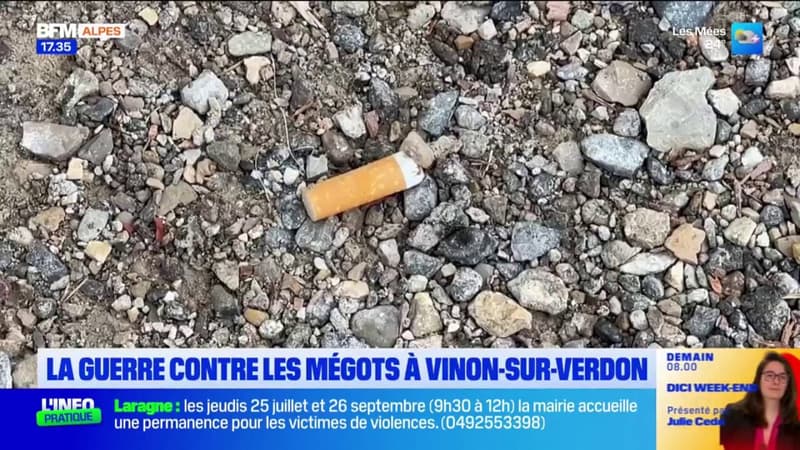 Vinon-sur-Verdon: la municipalité lutte contre les mégots et met en place une amende