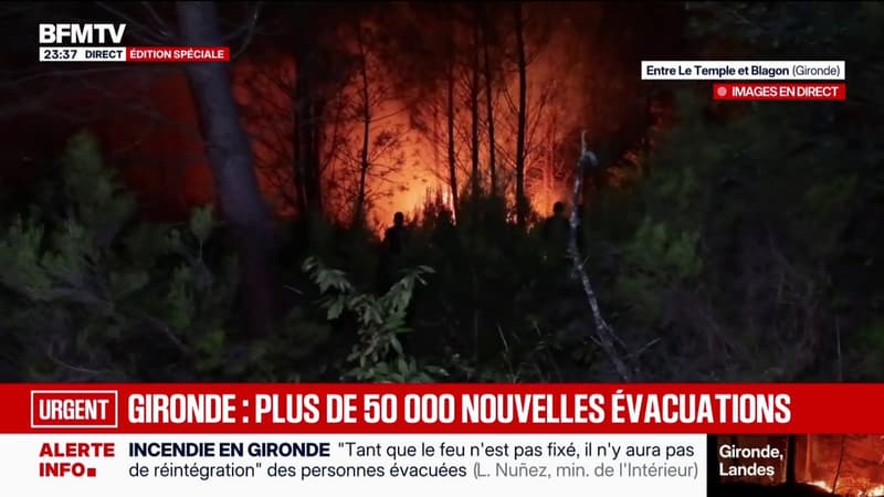 Incendie: plus de 50.000 nouvelles évacuations ordonnées en Gironde ce samedi