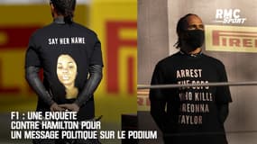F1 : Une enquête contre Hamilton pour un message politique sur le podium