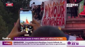 Scène de liesse à Paris après la défaite du RN