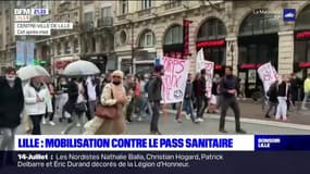 Lille: plusieurs centaine de personnes ont manifesté contre le pass sanitaire
