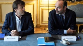 Nicolas Hulot et Edouard Philippe en janvier 2018.