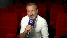 Jean Dujardin rend hommage à Jean-Paul Belmondo sur BFMTV, mardi 7 septembre.