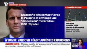 Explosion en Pologne: Emmanuel Macron "a pris contact" avec la Pologne