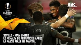 Séville - Man United : Le penalty de Fernandes après la passe folle de Martial 