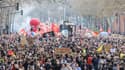 Des manifestants à Toulouse le 23 mars 2023