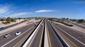 L'autoroute Interstate 10 en Arizona. (Illustration)