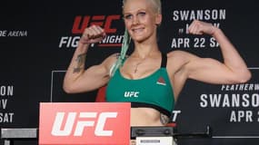 Cindy Dandois lorsqu'elle évoluait à l'UFC