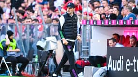 Thomas Tuchel lors d'un match de Bundesliga, à Munich le 27 avril 2024