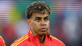 Lamine Yamal avec l'Espagne à l'Euro le 30 juin 2024
