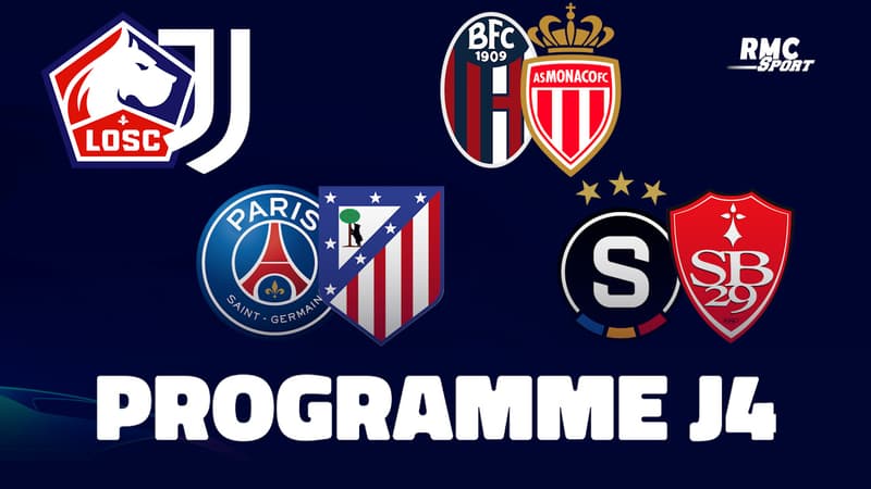 Ligue des champions : Le programme complet de la J4 avec le PSG, Lille, Monaco et Brest