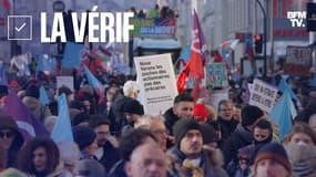 Des manifestants le 21 janvier 2023 à Paris. 