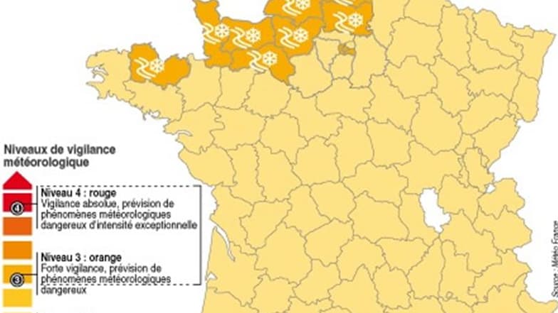 HUIT DÉPARTEMENTS EN VIGILANCE ORANGE